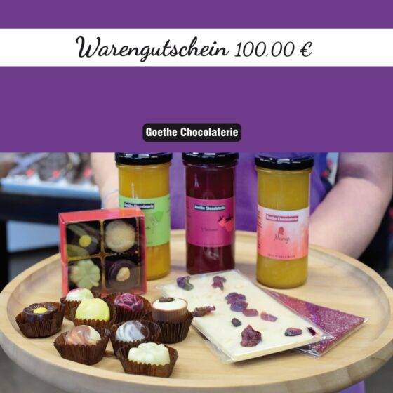 Gutschein von der Goethe Chocolaterie im Wert von 100 Euro